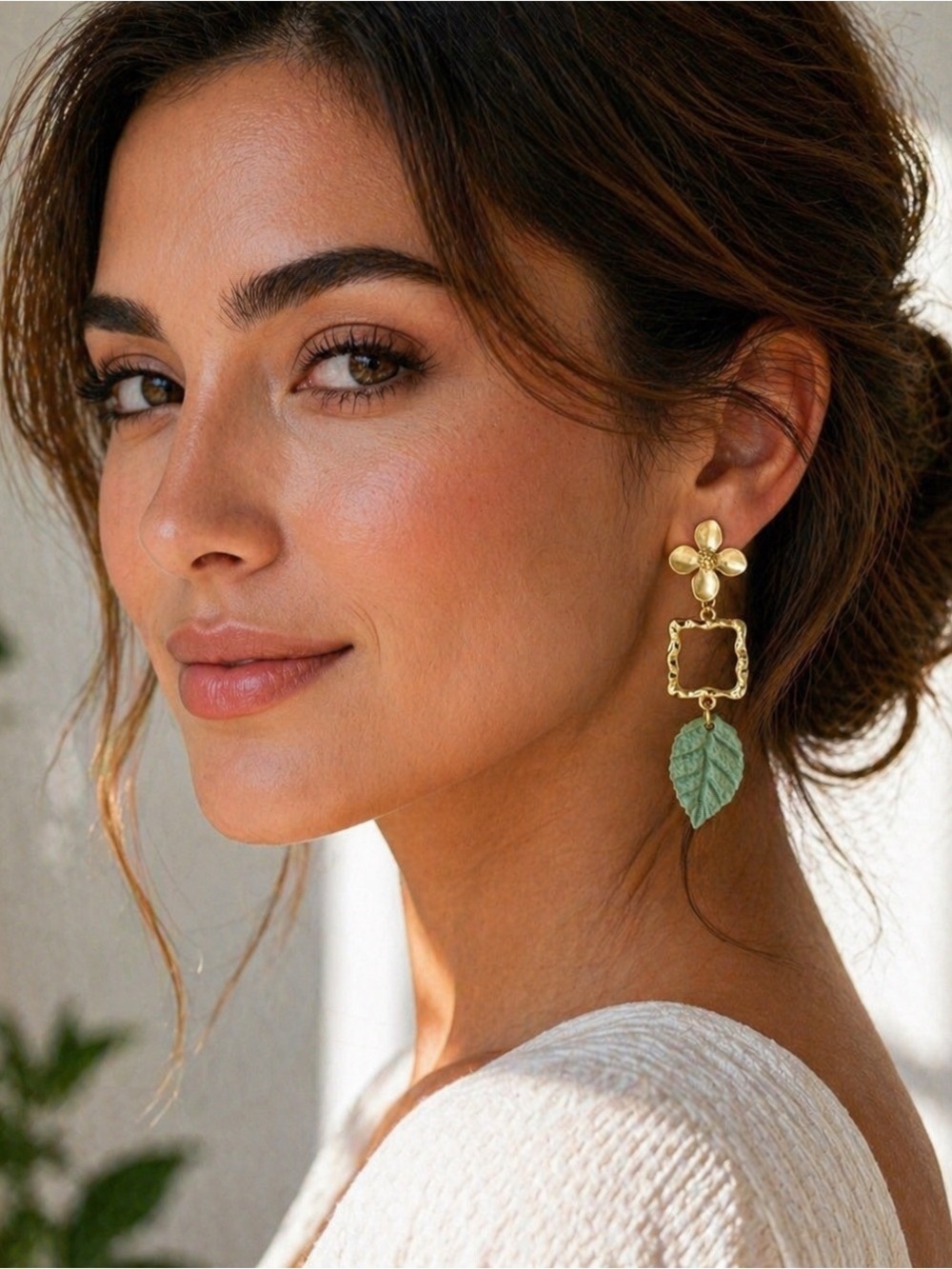 2/$30 Handmade Floral Leaf Earrings